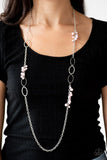 Flirty Foxtrot-Pink Necklace-Paparazzi Accessories