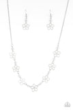 Always Abloom-Silver Necklace-Paparazzi Accessories.