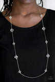 Champagne On The Rocks-White Necklace-Paparazzi Accessories