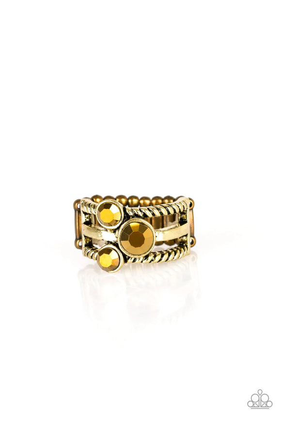 Head In The Stars-Brass Ring-Paparazzi Accessories