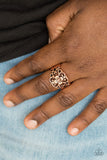 Fanciful Flower Gardens-Copper Ring-Paparazzi Accessories