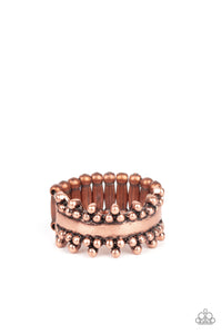 Heavy Metal Muse-Copper Ring-Paparazzi Accessories.