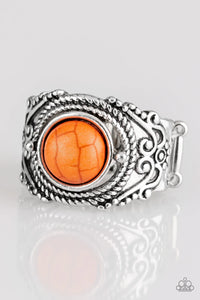 Stand Your Ground-Orange Ring-Paparazzi Accessories