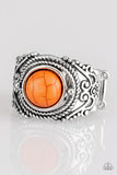 Stand Your Ground-Orange Ring-Paparazzi Accessories