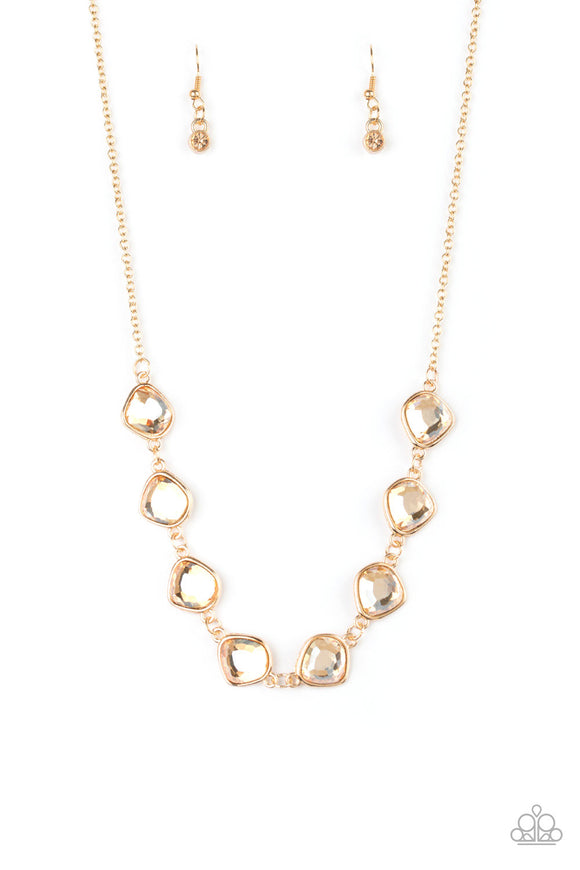 The Imperfectionist-Gold Necklace-Paparazzi Accessories.