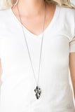 Fiercely Fall-Black Necklace-Paparazzi Accessories.