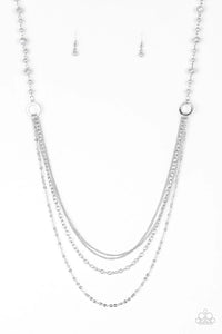 Contemporary Cadence-Silver Necklace-Paparazzi Accessories