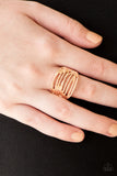 Give Me Space-Rose Gold Ring-Paparazzi Accessories.