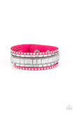 Rock Star Rocker-Pink Wrap Bracelet-Paparazzi Accessories