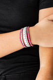Rock Star Rocker-Pink Wrap Bracelet-Paparazzi Accessories