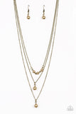 High Heels and Hustle-Brass Necklace-Paparazzi Accessories.