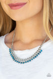Glow and Grind-Blue Necklace-Paparazzi Accessories
