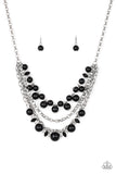 Rockin Rockette-Black Necklace-Paparazzi Accessories.