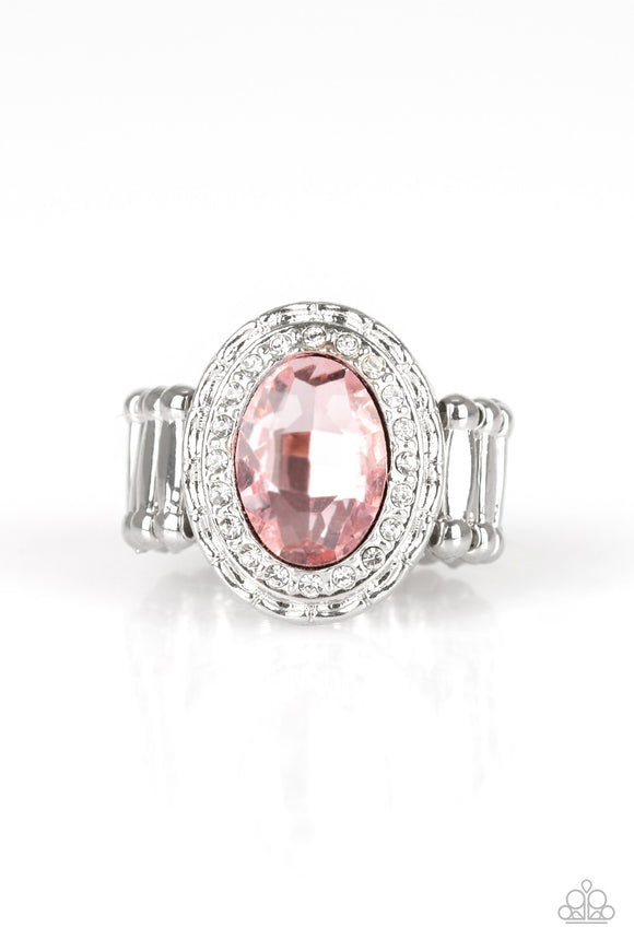Fiercely Flawless-Pink Ring-Paparazzi Accessories.