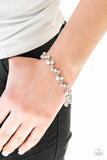 Starlit Stunner-White Clasp Bracelet-Paparazzi accessories.