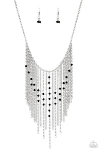 First Class Fringe-Black Necklace-Paparazzi Accessories