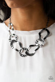 Capital Contour-Black Necklace-Paparazzi Accessories