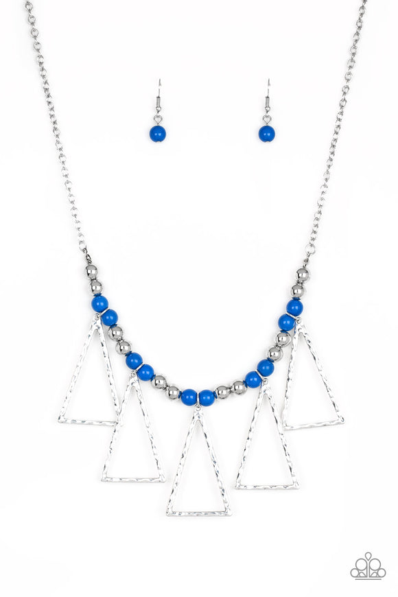 Terra Nouveau-Blue Necklace-Paparazzi Accessories.