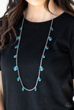 GLOW-Rider-Blue Necklace-Paparazzi Accessories.