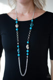 Marina Majesty-Blue Necklace-Paparazzi Accessories.