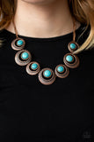 Lions, Tigers, and Bears-Copper Necklace-Blue-Paparazzi Accessories.