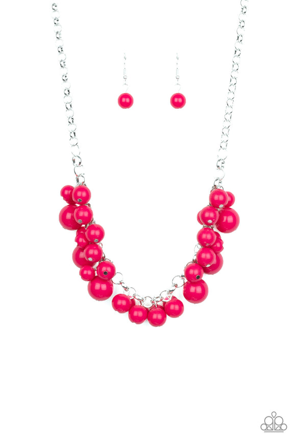 Walk This BROADWAY-Pink Necklace-Paparazzi Accessories.