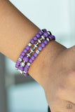 Mountain Artist-Purple Stretch Bracelet-Paparazzi Accessories