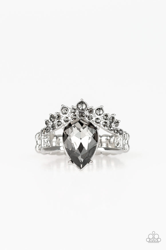 If The Crown Fits-Silver Ring-Paparazzi Accessories.