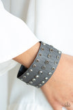 Now Taking The Stage-Silver Wrap Bracelet-Leather-Paparazzi Accessories.