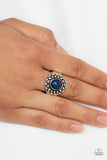 Please and Thank You-Blue Ring-Paparazzi Accessories.
