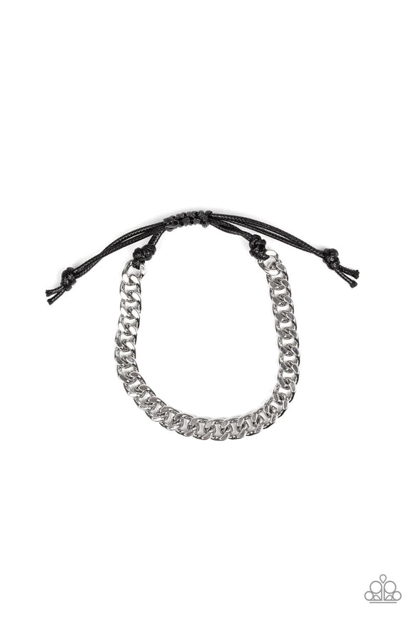 Throwdown-Silver Urban Bracelet-Paparazzi Accessories