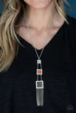 This Land Is Your Land-Multi Necklace-Black-Red-Paparazzi Accessories.