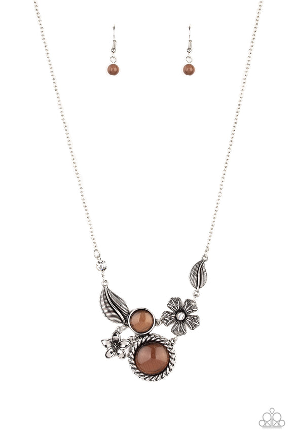 Exquisitely Eden-Brown Necklace-Paparazzi Accessories