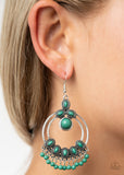 Palm Breeze-Green Earring-Paparazzi Accessories.