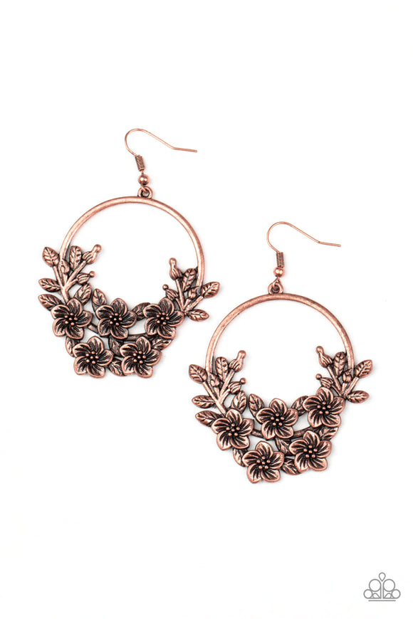 Eden Essence-Copper Earring-Paparazzi Accessories