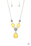 Heirloom Hideaway-Yellow Necklace-Paparazzi Accessories