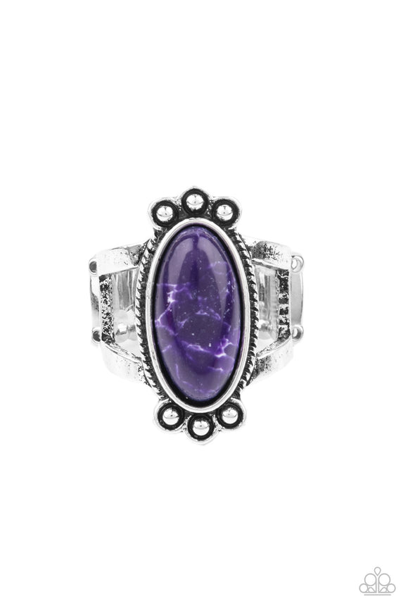 Psychedelic Deserts-Purple Ring-Paparazzi Accessories.