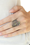 FRILL Out!-Green Ring-Paparazzi Accessories.