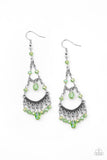 First In SHINE-Green Earring-Paparazzi Accessories.