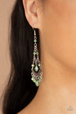 First In SHINE-Green Earring-Paparazzi Accessories.