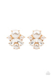 Royal Reverie-Gold Post Earring-Paparazzi Accessories.