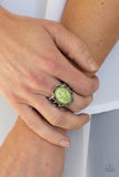 Flowering Dunes-Green Ring-Paparazzi Accessories.