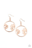 Demurely Daisy-Rose Gold Earring-Paparazzi Accessories