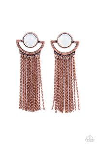 Opal Oracle-Copper Earring-Paparazzi Accessories