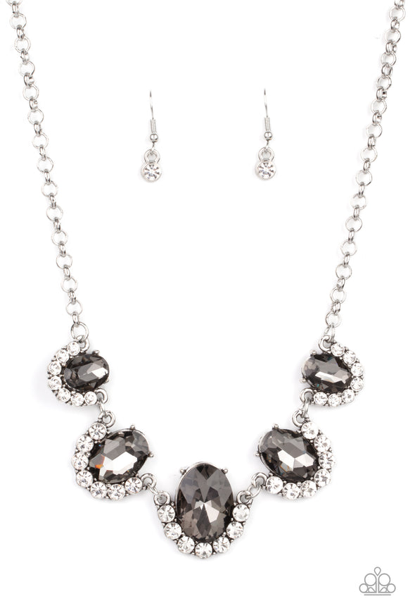 The Queen Demands It-Silver Necklace-Paparazzi Accessories.