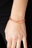Precisely Petite-Copper Stretch Bracelet-Paparazzi Accessories