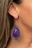 Western Fantasy-Purple Earring-Paparazzi Accessories