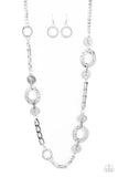 Mechanically Metro-Silver Necklace-Paparazzi Accessories