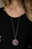Thanks a MEDALLION-Pink Necklace-Paparazzi Accessories.