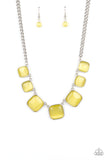 Aura Allure-Yellow Necklace-Paparazzi Accessories
